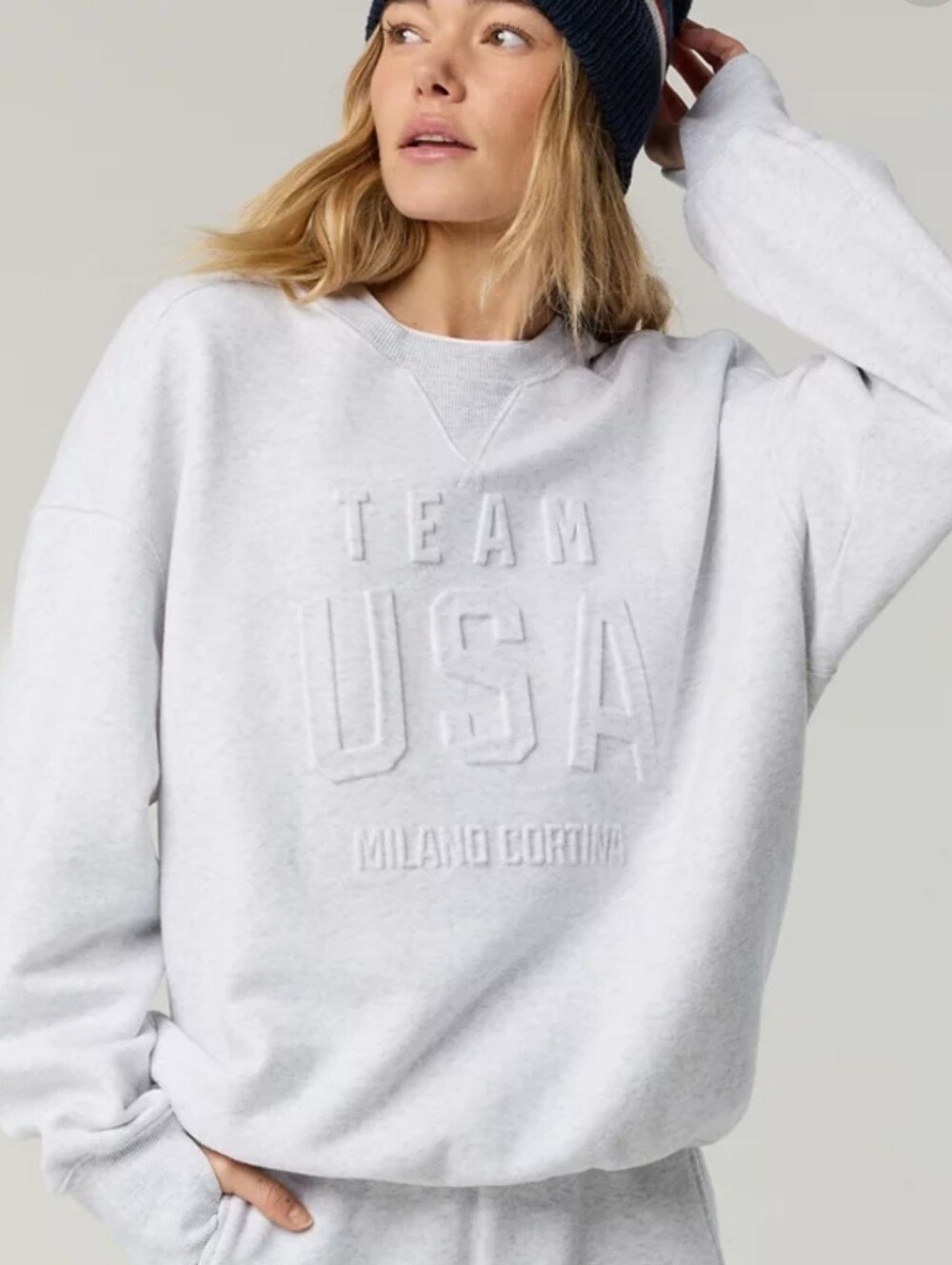 Aerie Offline Team USA Olympics Milan Milano Cloud Fleece Crewneck Sweatshirt M